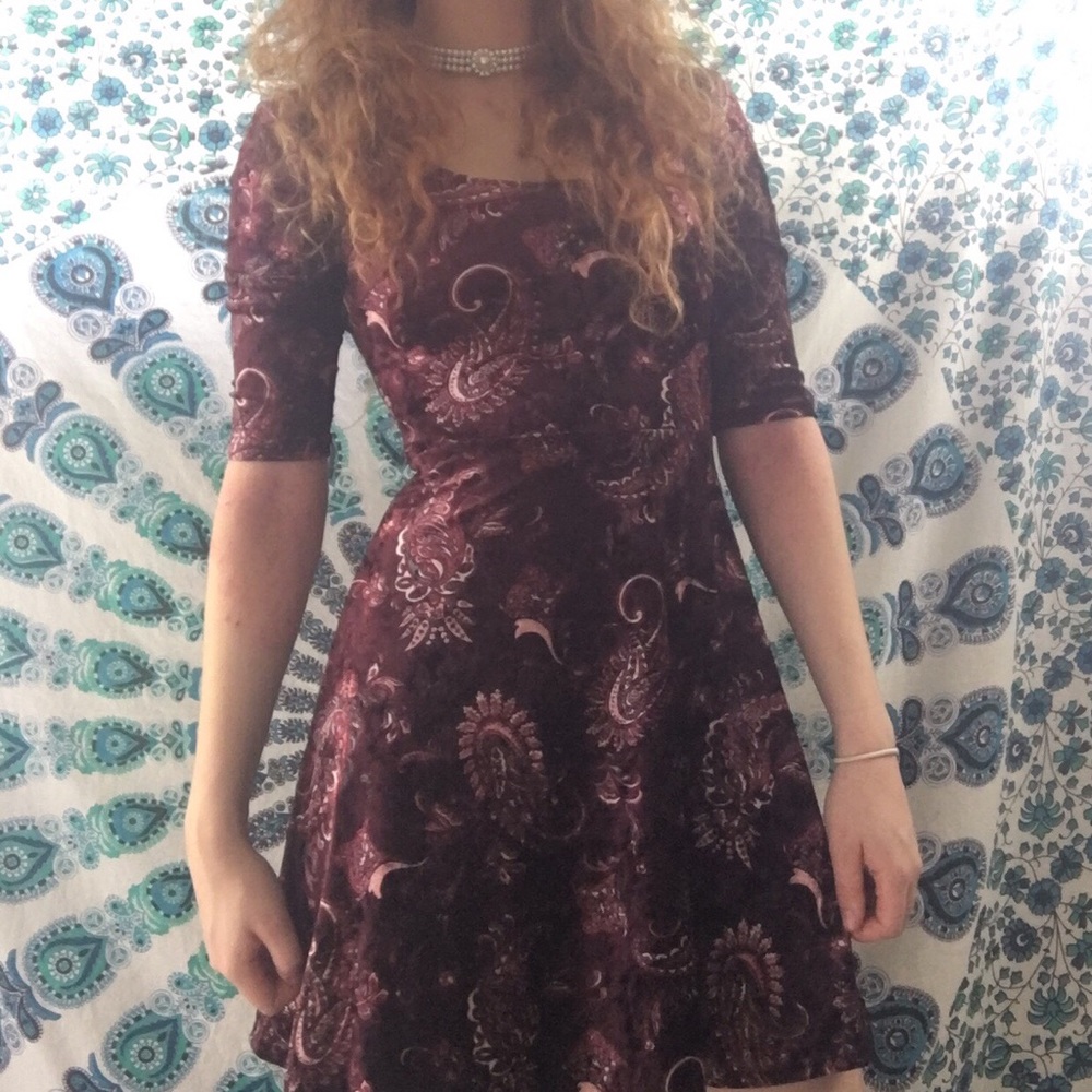 New Purple Velvet Dress